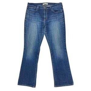 Levi's 515 Jeans Womens 12 Blue Dark Wash Distressed‎ Stretch Y2K Bootcut Denim